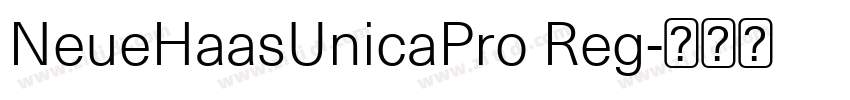 NeueHaasUnicaPro Reg字体转换